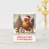 Weihnachtskarte der Hühnerfarm Karte (Gelbe Blume)