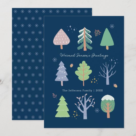 Weihnachtskarte der Jahreszeit Einladung (Vorne/Hinten)