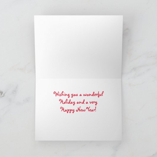 Weihnachtskarte der Kardinal-Saison Karte (Innenseite)