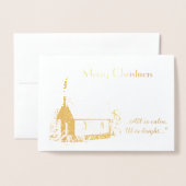 Weihnachtskarte der Kirche (Foil) Folienkarte (Vorderseite mit Umschlag)