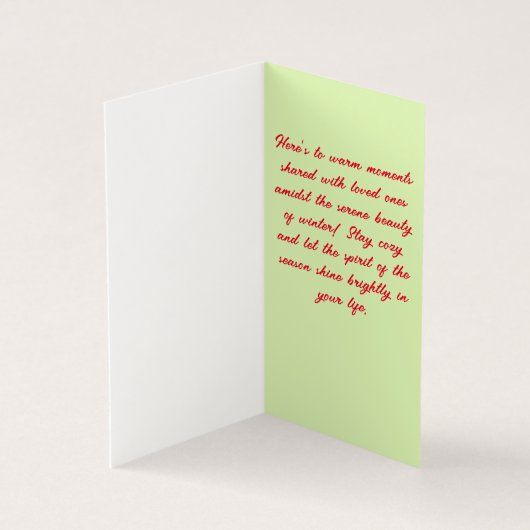 Weihnachtskarte der klassischen Dampflokomotive (Innenseite)