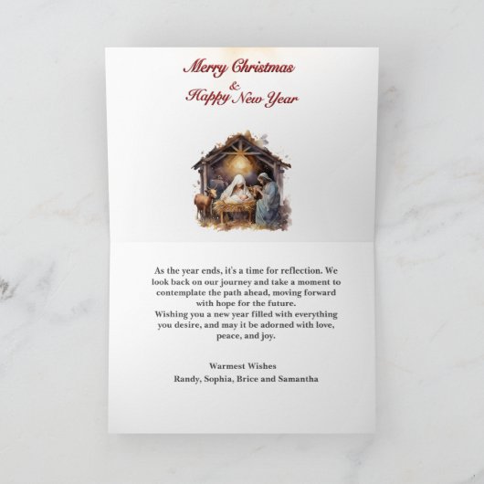 Weihnachtskarte der Krippe Ankündigung (Innenseite)
