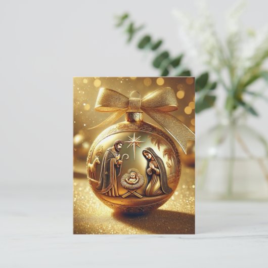 Weihnachtskarte der Krippe Feiertagskarte (Stehend Vorderseite)