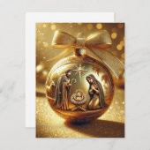 Weihnachtskarte der Krippe Feiertagskarte (Vorne/Hinten)