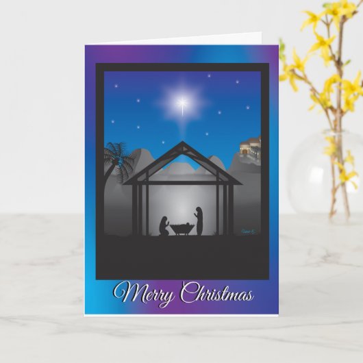 Weihnachtskarte der Krippe Karte (Gelbe Blume)