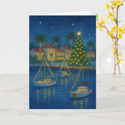 Weihnachtskarte der Küstenweine Karte (Gelbe Blume)