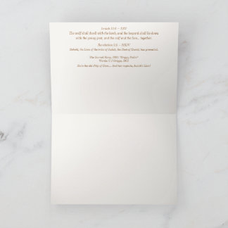 Weihnachtskarte "der Löwe in der Hand" Dankeskarte