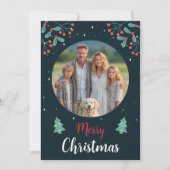 Weihnachtskarte der modernen Marine Einladung (Vorderseite)