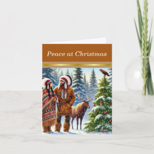 Weihnachtskarte der Native Americans Dankeskarte