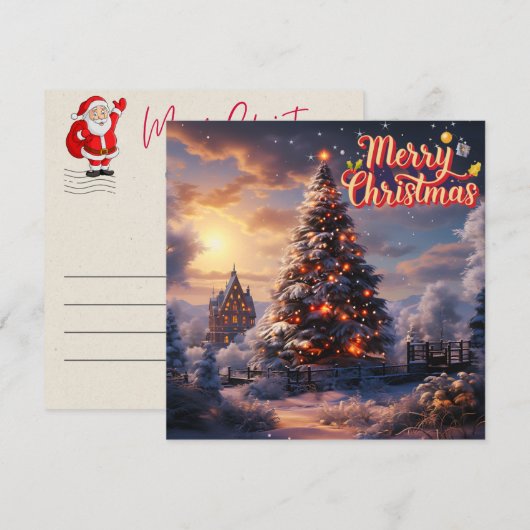 Weihnachtskarte der Saison Mitteilungskarte (Vorne/Hinten)