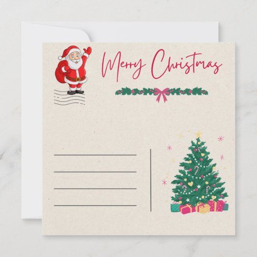 Weihnachtskarte der Saison Mitteilungskarte (Rückseite)