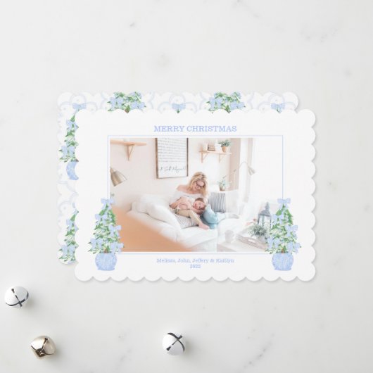 Weihnachtskarte der ScalloEdge Feiertagskarte (Vorderseite/Rückseite Beispiel)