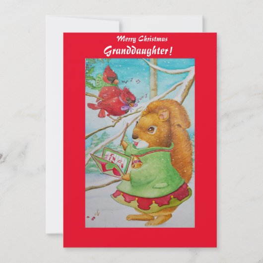 Weihnachtskarte der süßen Grandtochter Feiertagskarte (Vorderseite)