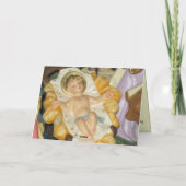 Weihnachtskarte der Vintagen Krippe Feiertagskarte (Rückseite)