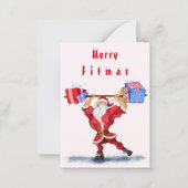 Weihnachtskarte Der Weihnachtsbaum Weihnachtsmann Mitteilungskarte (Rückseite)