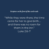 Weihnachtskarte der Weihnachtszeit - Kein Zimmer i Karte