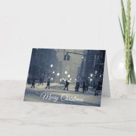 Weihnachtskarte der Winterstadt Feiertagskarte
