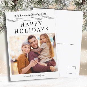 Weihnachtskarte der Zeitung mit Foto Feiertagskarte