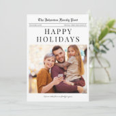 Weihnachtskarte der Zeitung mit Foto Feiertagskarte (Stehend Vorderseite)