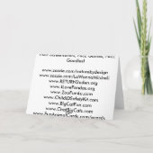 Weihnachtskarte des afrikanischen Elefanten Feiertagskarte (Rückseite)