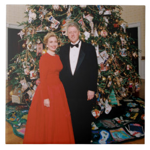 Weihnachtskarte des amerikanischen Präsidenten Bil Fliese