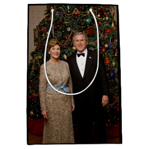 Weihnachtskarte des amerikanischen Präsidenten Geo Mittlere Geschenktüte