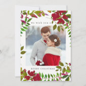 Weihnachtskarte des botanischen Fotos Feiertagskarte (Vorderseite)