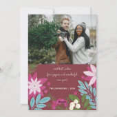 Weihnachtskarte des Burgund Feiertagskarte (Rückseite)