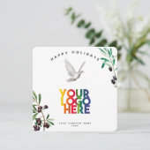 Weihnachtskarte des Doliday Business-Logos (Stehend Vorderseite)