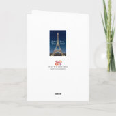 Weihnachtskarte des Eiffelturms Feiertagskarte (Rückseite)