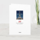 Weihnachtskarte des Eiffelturms Feiertagskarte (Rückseite)