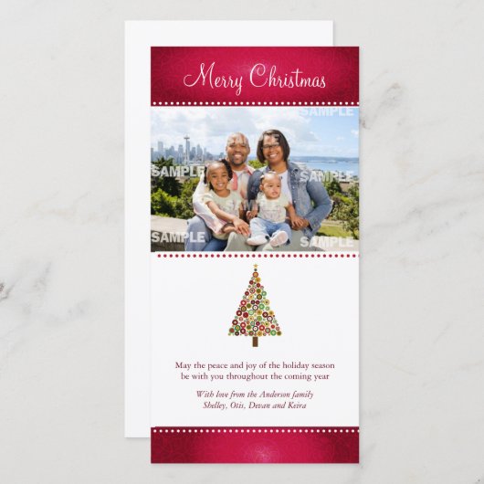 Weihnachtskarte des Festbaums Feiertagskarte (Vorne/Hinten)