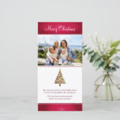 Weihnachtskarte des Festbaums Feiertagskarte (Stehend Vorderseite)