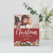 Weihnachtskarte des Festivals Village Illustration (Stehend Vorderseite)