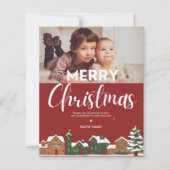 Weihnachtskarte des Festivals Village Illustration (Vorderseite)