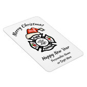Weihnachtskarte des Feuerwehrmanns Magnet (Rechte Seite)