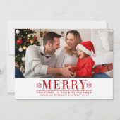 Weihnachtskarte des Fotos mit der Weihnachtskarte  Einladung (Vorderseite)