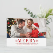 Weihnachtskarte des Fotos mit der Weihnachtskarte  Einladung (Stehend Vorderseite)