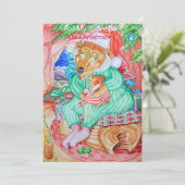 Weihnachtskarte des Großvaters Feiertagskarte (Stehend Vorderseite)