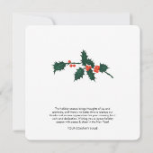 Weihnachtskarte des Holiday Berry Wreath Business (Rückseite)