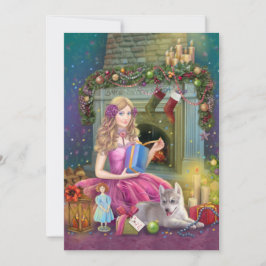 Weihnachtskarte des Jahrgangs. Weihnachtsfeuerplat Feiertagskarte