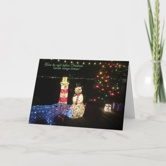 Weihnachtskarte des Klimawandels (Vorderseite)