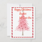 Weihnachtskarte des Lehrers mit Liebe Feiertagskarte (Vorderseite)