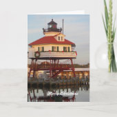 Weihnachtskarte des Leuchtturms Feiertagskarte (Vorderseite)