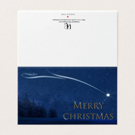 Weihnachtskarte des Nordsterns (Außenseite Aufgefaltet)