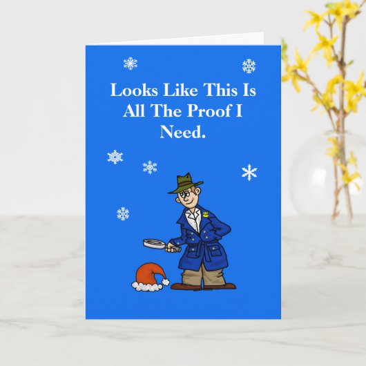 Weihnachtskarte des Polizeibeamten Karte (Gelbe Blume)