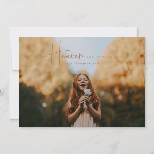 Weihnachtskarte des religiösen Fotos in Kakao Einladung (Vorderseite)