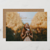 Weihnachtskarte des religiösen Fotos in Kakao Einladung (Vorne/Hinten)