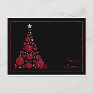Weihnachtskarte des Roten Glitzer für die Weihnach Feiertagspostkarte