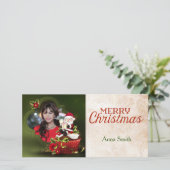 Weihnachtskarte des Santa Foto Feiertagskarte (Stehend Vorderseite)